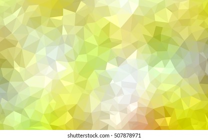 Light green-yellow shining triangular background. Creative geometric illustration in Origami style with gradient. A new texture for your design.