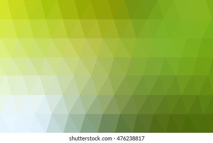Light green-yellow triangle mosaic background. A completely new color illustration in a vague style. Brand-new style for your business design.