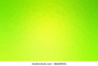 Light green-yellow triangle mosaic background. A completely new color illustration in a vague style. The completely new template can be used for your brand book.