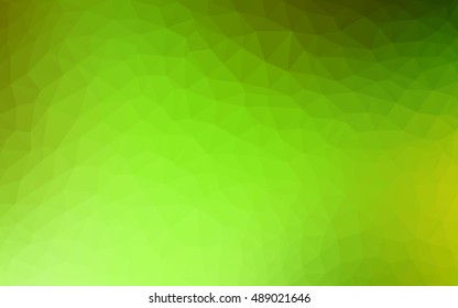 Light green-yellow triangle mosaic background. Glitter abstract illustration with an elegant design. Triangular pattern for your business design.