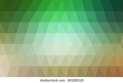 Light green-yellow triangle mosaic background. An elegant bright illustration with gradient. The template can be used as a background for cell phones.