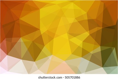 Light green-yellow triangle mosaic background. Colorful illustration in abstract style with gradient. The elegant pattern can be used as part of a brand book.