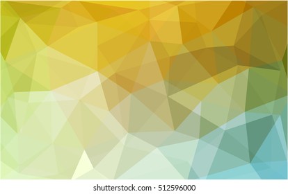 Light green-yellow triangle mosaic background. An elegant bright illustration with gradient. A completely new template for your business design.