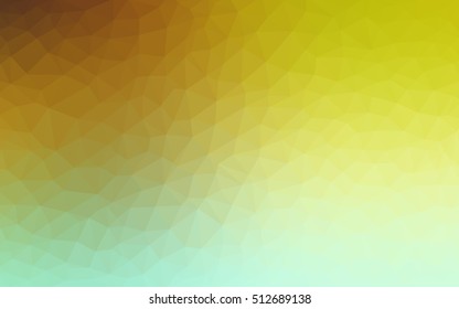 Light green-yellow triangle mosaic background. Glitter abstract illustration with an elegant design. Brand-new style for your business design.