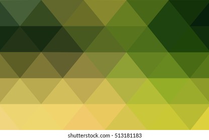 Light green-yellow triangle mosaic background. Shining colored illustration in a brand-new style. Brand-new style for your business design.