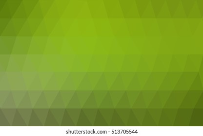Light green-yellow triangle mosaic background. Modern geometrical abstract illustration with gradient. The template can be used as a background for cell phones.