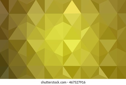 Light green-yellow triangle mosaic template. Triangular geometric sample with gradient.  The completely new template can be used for your brand book.