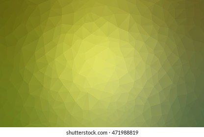 Light green-yellow triangle mosaic template. Brand-new colored illustration in blurry style with gradient. The textured pattern can be used for background.