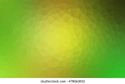 Light green-yellow triangle mosaic template. Colorful abstract illustration with gradient. Brand-new style for your business design.
