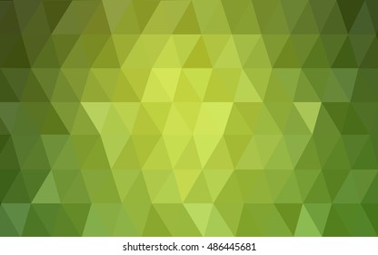 Light green-yellow triangle mosaic template. Brand-new colored illustration in blurry style with gradient. The polygonal design can be used for your web site.