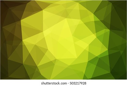 Light green-yellow triangle mosaic template. A sample with polygonal shapes. Brand-new style for your business design.