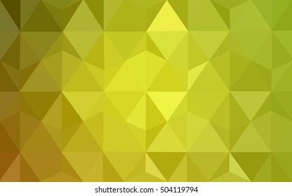 Light green-yellow triangle mosaic template. A vague abstract illustration with gradient. A completely new template for your business design.
