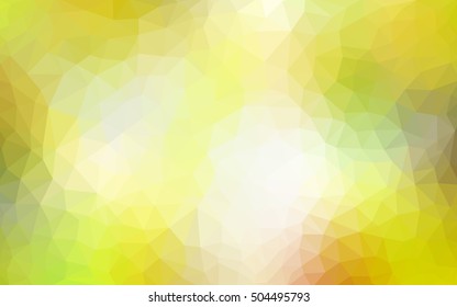 Light green-yellow triangle mosaic template. A sample with polygonal shapes. The completely new template can be used for your brand book.
