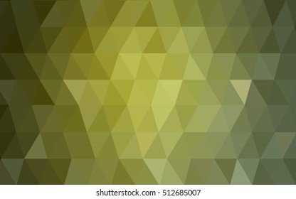 Light green-yellow triangle mosaic template. A sample with polygonal shapes. The completely new template can be used for your brand book.