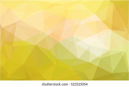 Light green-yellow triangle mosaic template. A sample with polygonal shapes. The textured pattern can be used for background.