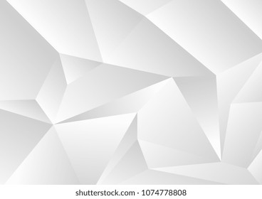Light grey abstract concept polygonal tech background. Vector modern digital art design
