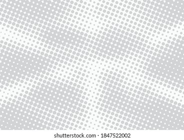 Light grey abstract pop art comic style background with halftone effect, vector illustration