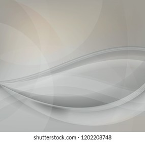 Light grey background with gradient and blend. Business style or technology clean design. Modern vector backdrop with grey gradient and wave. Template cover or page