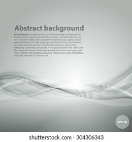 Light grey background with gradient and blend. Business style or technology clean design. Modern vector backdrop with violet gradient and wave. Template cover or page