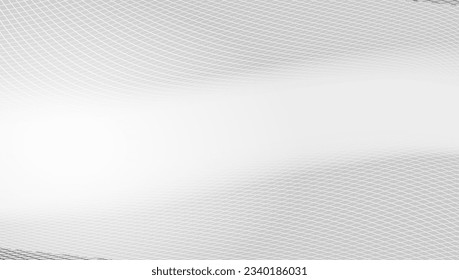 Light Grey Background With Wave Square Halftone. EPS10 Vector