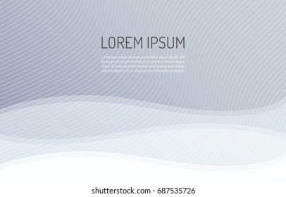 Light grey and beige neutral background design with soft waves and gradient. 
Vector illustration for your graphic design.