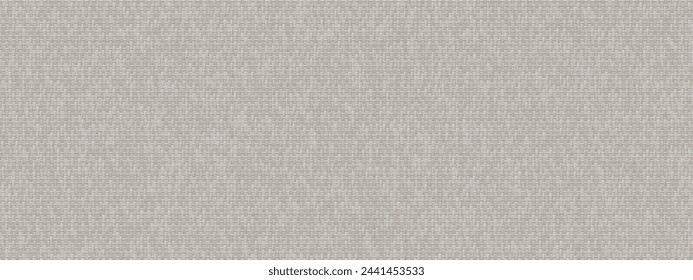 Light grey blinds with seamless canvas texture. Rude burlap furniture upholstery. Roller curtains made of PVC or vinyl for shading windows. Technical material. Vector illustration.