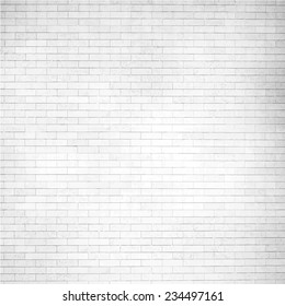 Light grey brick wall texture. Vector background