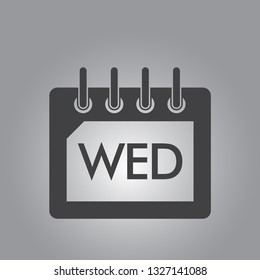 light grey calendar day single icon vector illustration
