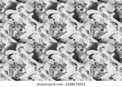 Light Grey Color Science. White Science Texture. Grey Gradient Science. Grey White Vector Splash. White Gray Ink Grain Stone. Light Splash Background. Grey Rock Wall. Vector Seamless Painting.