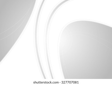 Light grey corporate waves background. Vector illustration