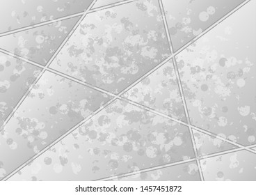 Fondo abstracto de tecnología poligonal gris claro grunge. Composición baja polilla y media tonalidad. Diseño de vectores