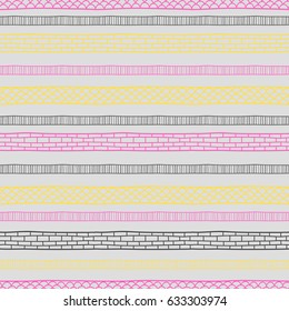 Light grey hand drawn abstract pattern with colorful horizontal brush lines.