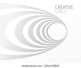 Light grey lines in 3D perspective vector abstract background, easy and soft cool illustration, smooth motion and elegant gradient.