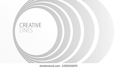 Light grey lines in 3D perspective vector abstract background, easy and soft cool illustration, smooth motion and elegant gradient.