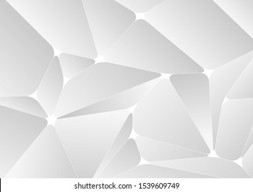 Light grey minimal polygonal tech abstract background. Vector design