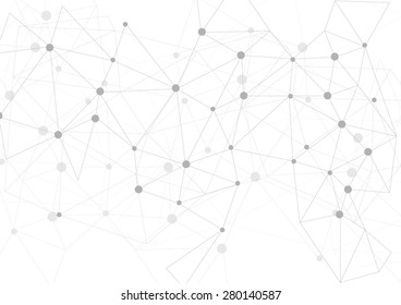 Light grey polygonal communication background. Vector design