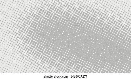 Light grey pop art background with dots design, abstract vector illustration in retro comics style