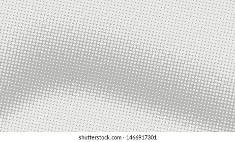 Light grey pop art background in retro comic style with halftone dots design