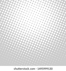 Light grey pop art background with dots design, abstract vector illustration in retro comics style