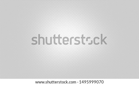Light grey pop art background in retro comic style with halftone dots design isolated