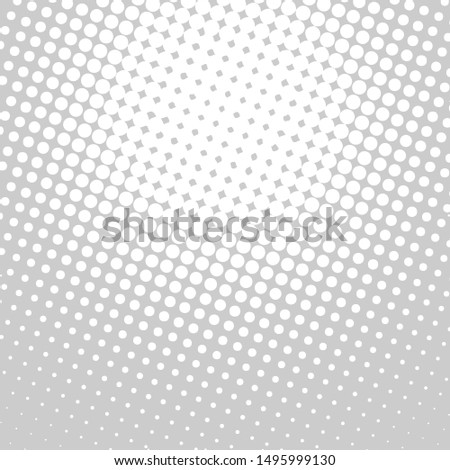 Light grey pop art background with dots design, abstract vector illustration in retro comics style