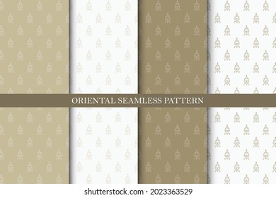 Light grey seamless pattern background. Vector illustration for elegant design. Abstract geometric frame. Stylish decorative label set. Vintage seamless pattern. Geometric frames and backgrounds. Eps