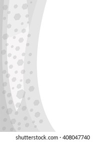 Light grey spotted wave frame vector image