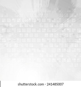 Light Grey Tech Grunge Background. Vector Design