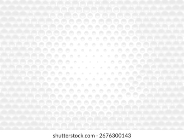 Gris claro y blanco 3d círculos de semitono abstracto de fondo geométrico mínimo. Diseño gráfico de Vector