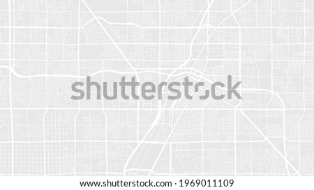 Light grey and white Las Vegas city area vector background map, streets and water cartography illustration. Widescreen proportion, digital flat design streetmap.