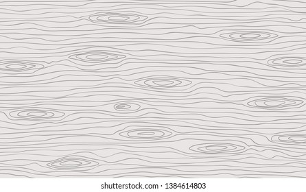 Light grey wooden cutting, chopping board, table or floor surface. Wood texture. Vector illustration