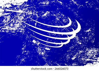 Light grunge effect flag of Union of south American nations(UNASUR).Vector illustration.Grunge effect can be cleaned easily.