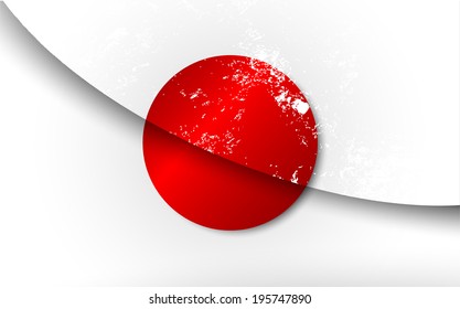 Light grunge effect paper flag of Japan