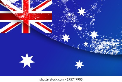 Light grunge effect paper flag of  Australia